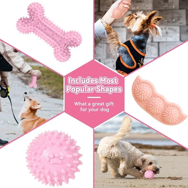 Chew Toys for Cleaning Teeth Pink Soft, 1 Count.