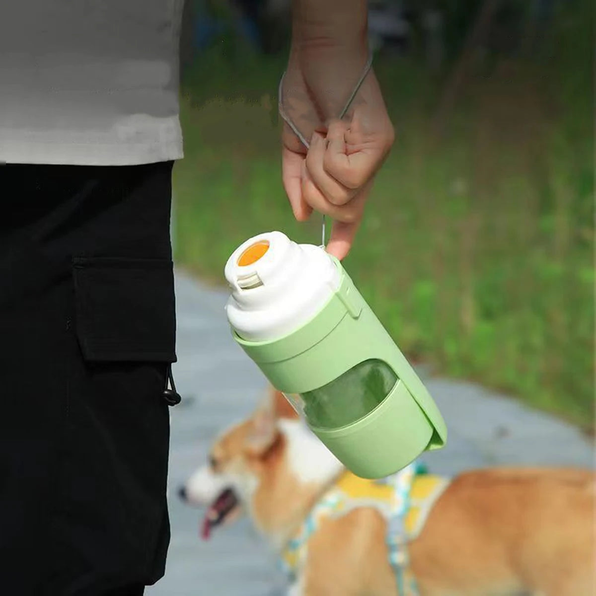 On-the-Go Hydration Bottle for Dogs, Puppies, Pets. Travel with Mess Free-Free Walks.