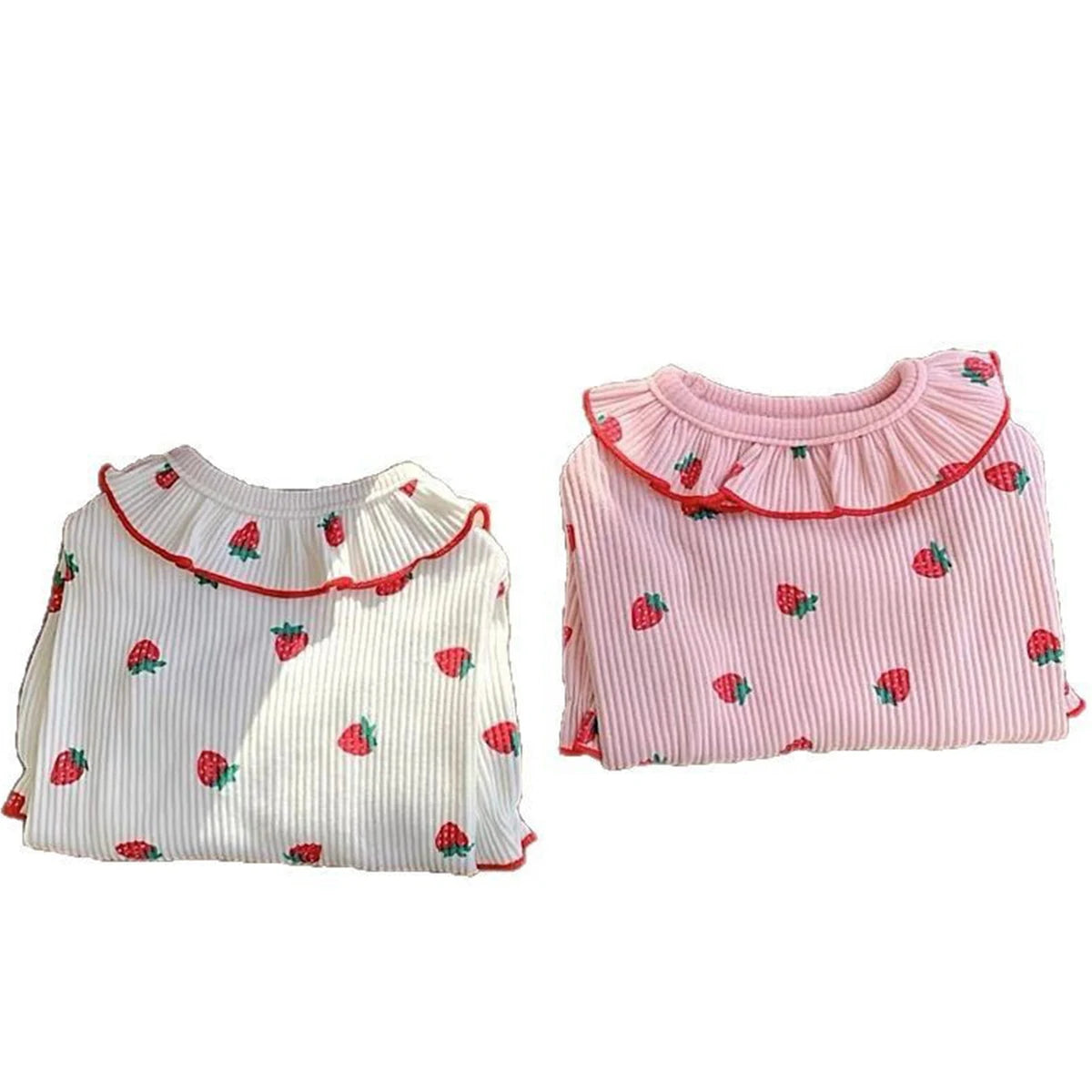 Cute Strawberry Dog Clothes. Great for Summer Breathable Clothing. Ruffled Collar Pet Shirt.