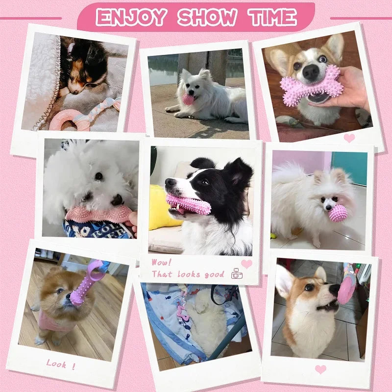 Chew Toys for Cleaning Teeth Pink Soft, 1 Count.