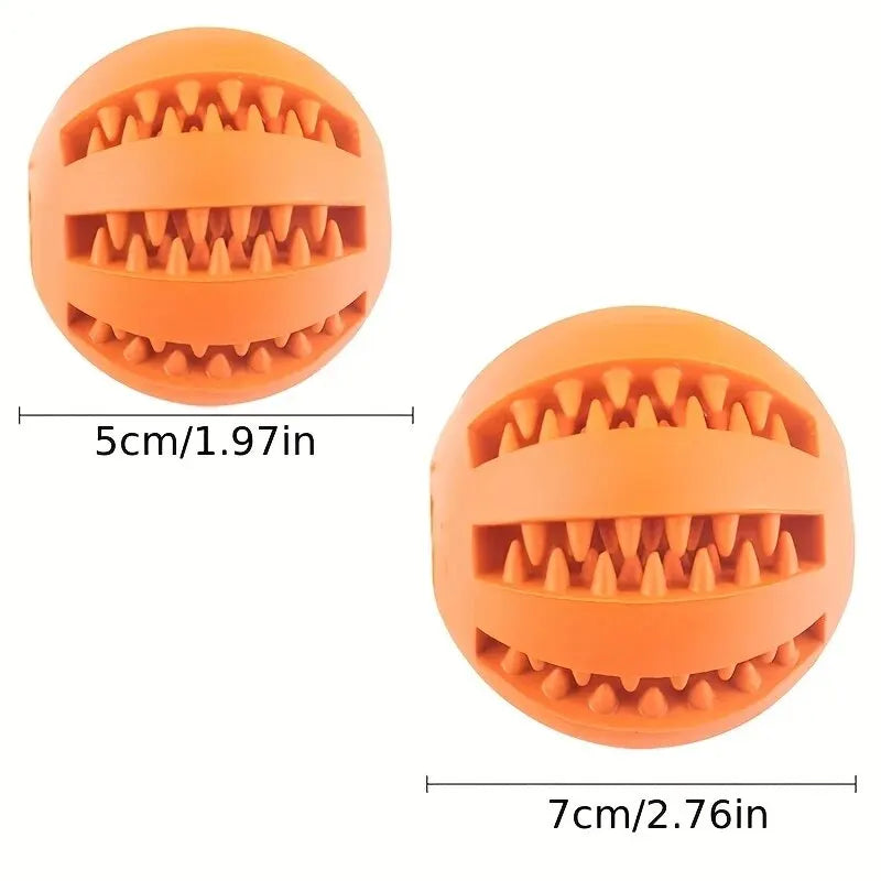 Dog Toy Ball, Nontoxic Bite Resistant Toy Ball for Pets. Including Dogs and Puppies. Pet Food, Treat Feeder, Chew Tooth Cleaning Ball.