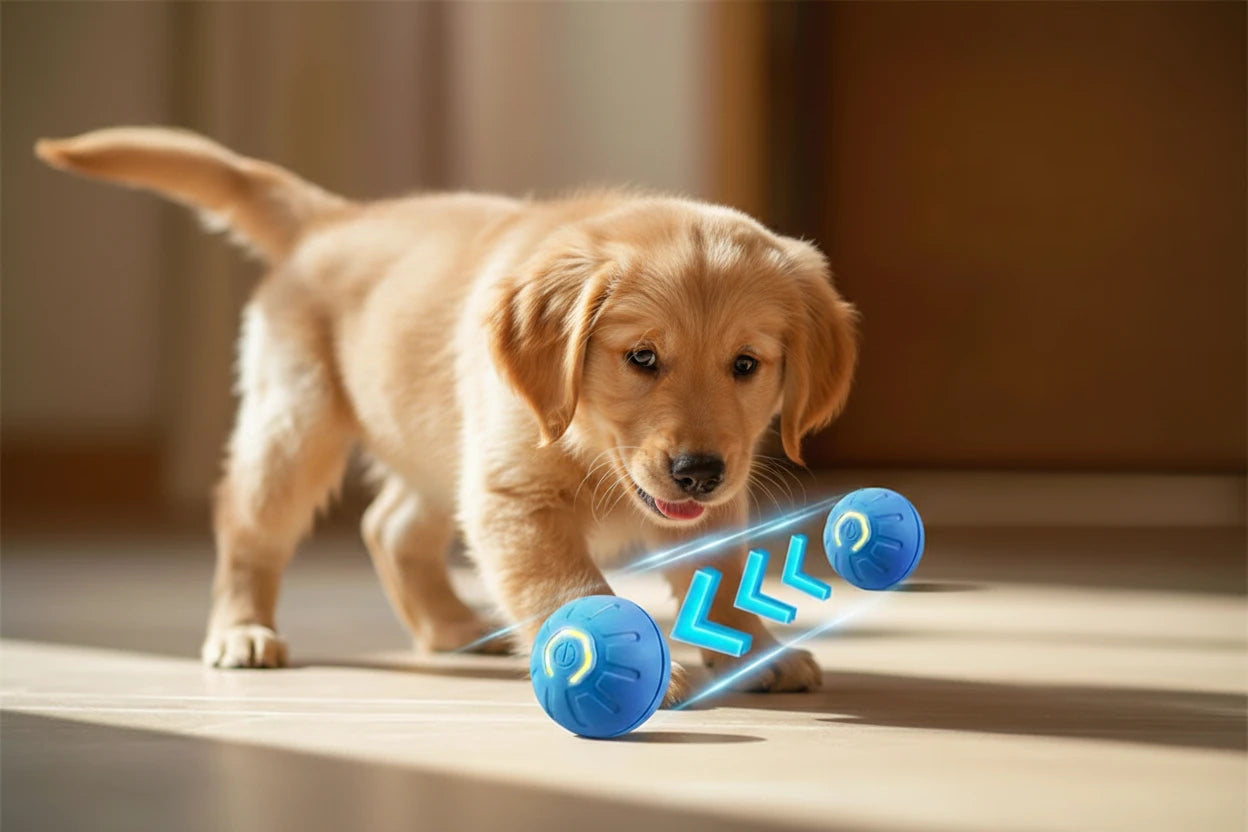 Smart Dog Toy Ball Electronic Interactive Pet Toy Moving Ball USB Automatic Moving Bouncing Ball