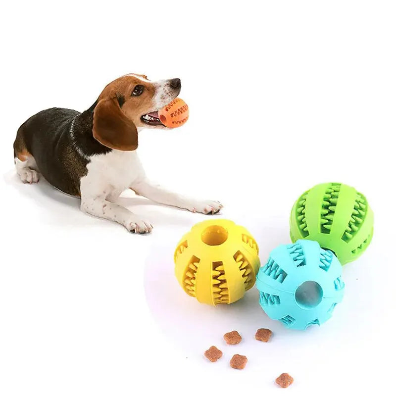 Dog Toy Ball, Nontoxic Bite Resistant Toy Ball for Pets. Including Dogs and Puppies. Pet Food, Treat Feeder, Chew Tooth Cleaning Ball.