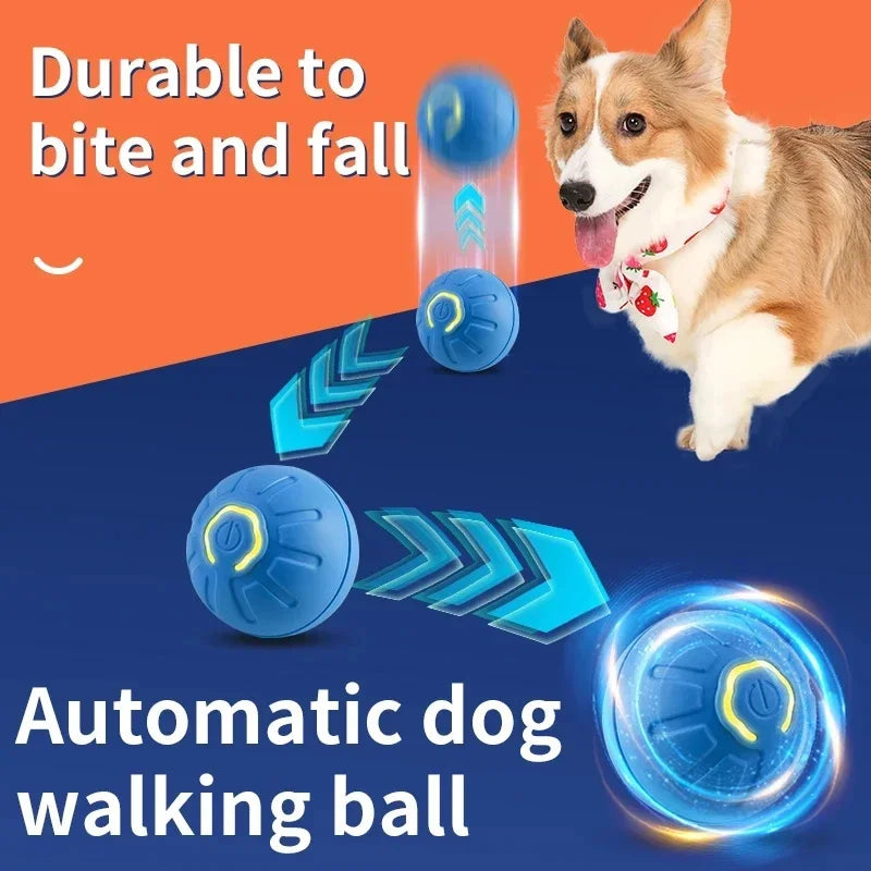 Smart Dog Toy Ball Electronic Interactive Pet Toy Moving Ball USB Automatic Moving Bouncing Ball