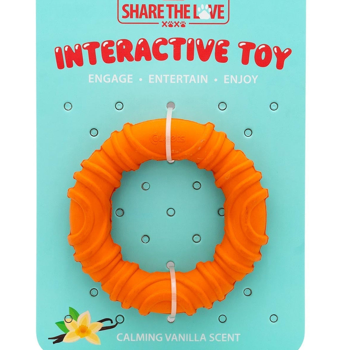 Toy Ring, Natural Rubber Dog Chew Toy for Tug, Fetch & Dental Support
