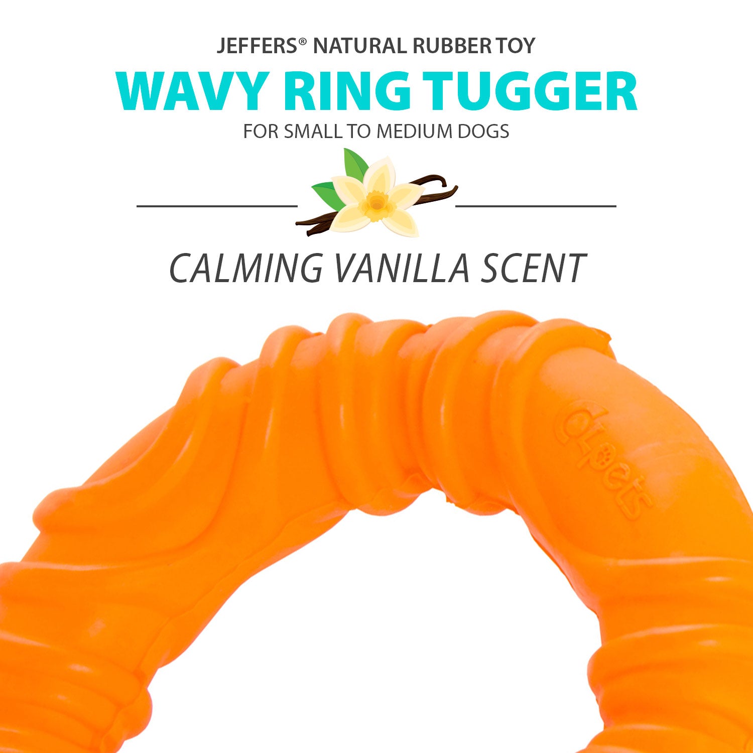 Toy Ring, Natural Rubber Dog Chew Toy for Tug, Fetch & Dental Support