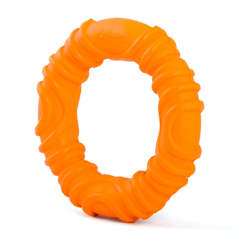 Toy Ring, Natural Rubber Dog Chew Toy for Tug, Fetch & Dental Support